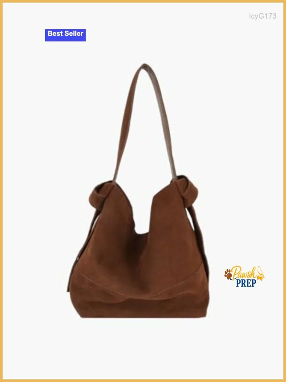 Genuine Suede 2-in-1 Hobo Handbag Tote with Detachable Pouch